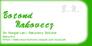 botond makovecz business card